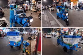Hà Nội thử nghiệm xe điện thu gom rác tại quận Hoàn Kiếm