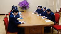 Nhà lãnh đạo Triều Tiên Kim Jong-un dùng bữa tối với đoàn Hàn Quốc