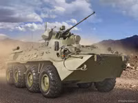 [ẢNH] Xe bọc thép BTR-82A của Nga né thiết giáp Mỹ tại Syria