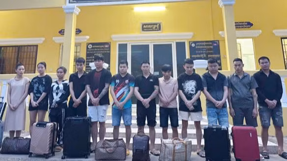 Các đối tượng bị bắt giữ tại Campuchia