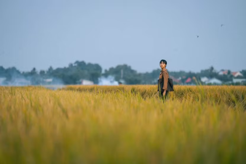 Khung cảnh làng quê miền Tây trù phú được đưa lên phim