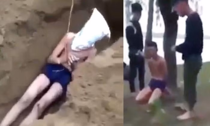 Nam thanh niên bị trói tay, vùi dưới hố cát gây phẫn nộ dư luận Nam thanh niên bị trói tay, vùi dưới hố cát gây phẫn nộ dư luận