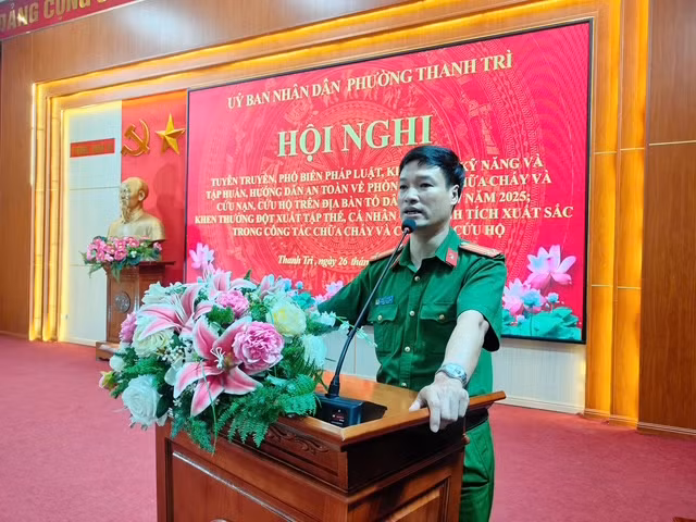 Chỉ huy CAP Thanh Trì quán triệt những nội dung quan trọng trong công tác phòng ngừa hỏa hoạn Chỉ huy CAP Thanh Trì quán triệt những nội dung quan trọng trong công tác phòng ngừa hỏa hoạn