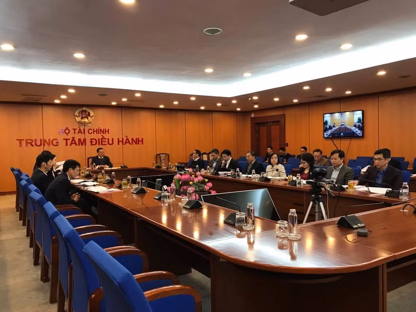 Hội nghị trực tuyến về tỉnh hình thu ngân sách năm 2020 tại điểm cầu Bộ Tài chính