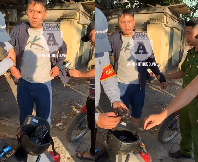 Đối tượng khẳng định "chắc nịch" rằng... không mang theo ma túy, dù đã bị phát hiện chiếc cóng