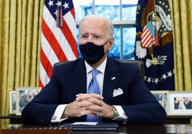 Ông Biden tại Nhà Trắng hôm 20-1