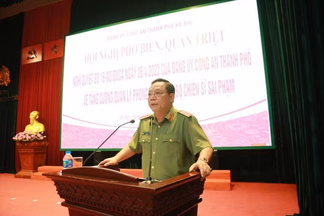 Ngày 16/5/2023, Trung tướng Nguyễn Hải Trung - Ủy viên Ban Thường vụ Thành ủy, Bí thư Đảng ủy, Giám đốc CATP Hà Nội (hiện nay là Thứ trưởng Bộ Dân tộc và tôn giáo) trực tiếp quán triệt Nghị quyết số 18-NQ/ĐUCA ngày 06/4/2023 của Đảng ủy CATP, về “Tăng cường quản lý, phòng ngừa cán bộ chiến sỹ sai phạm trong CATP Hà Nội”.