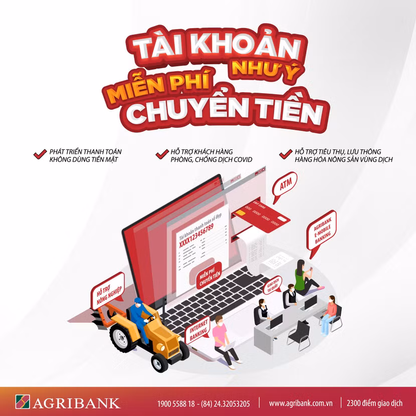 Từ ngày 1/6/2021 Agribank tiếp tục triển khai chính sách miễn phí chuyển tiền trên kênh Internet Banking Từ ngày 1/6/2021 Agribank tiếp tục triển khai chính sách miễn phí chuyển tiền trên kênh Internet Banking