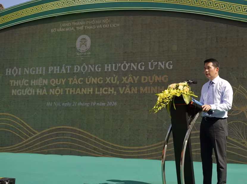 Hội nghị phát động hưởng ứng thực hiện quy tắc ứng xử, xây dựng người Hà Nội thanh lịch, văn minh năm 2026 ảnh 1