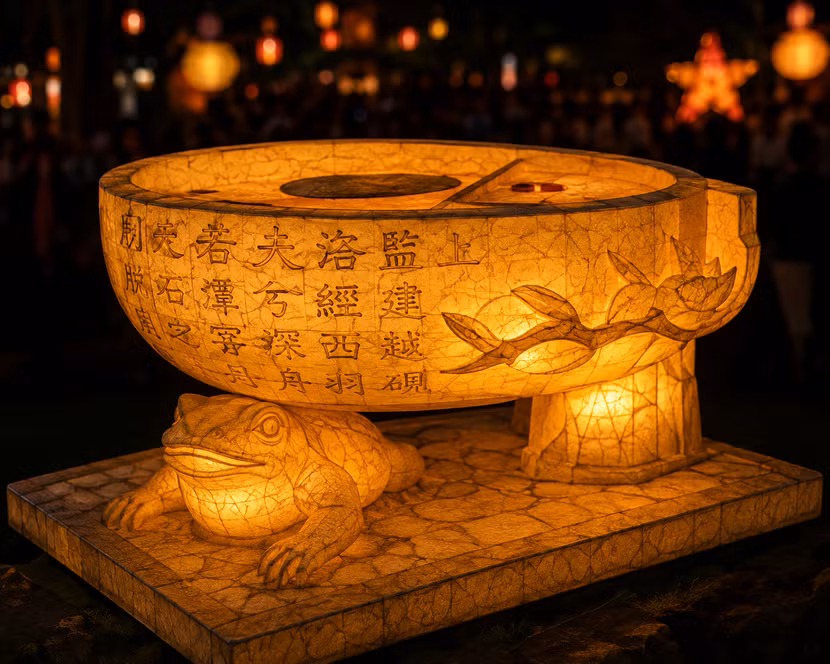 Mô hình đèn lồng Đài nghiên.