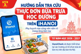 Hướng dẫn tra cứu thực đơn bữa trưa học đường trên iHanoi