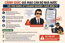 Cảnh báo thủ đoạn giả mạo cán bộ Nhà nước hỗ trợ đăng ký doanh nghiệp, thuế điện tử