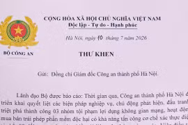 Lập công xuất sắc, lực lượng an ninh mạng Công an Hà Nội nhận thư khen của Bộ Công an 