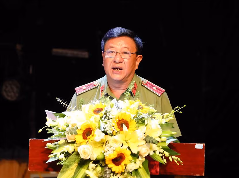 Thiếu tướng Đỗ Triệu Phong, Cục trưởng Cục Truyền thông Công an nhân dân chủ trì Hội nghị