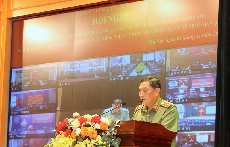 Thiếu tướng Lê Huỳnh Quốc, Phó Cục trưởng Cục An ninh kinh tế thông tin những nội dung cơ bản Nghị quyết số 41 của Bộ Chính trị