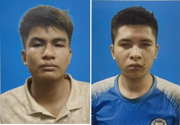 Hai đối tượng Hà Văn Thuận và Lường Văn Vĩnh Hai đối tượng Hà Văn Thuận và Lường Văn Vĩnh