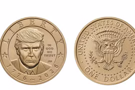 Mỹ phát hành đồng xu 1 USD có hình ông Trump