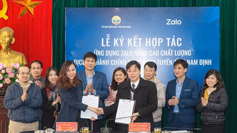 Lễ ký kết hợp tác giữa tỉnh Nam Định và Zalo