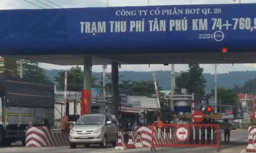 Cơ quan quản lý Nhà nước yêu cầu tạm dừng thu phí trạm BOT Tân Phú trên QL20 từ 14h ngày 20/10