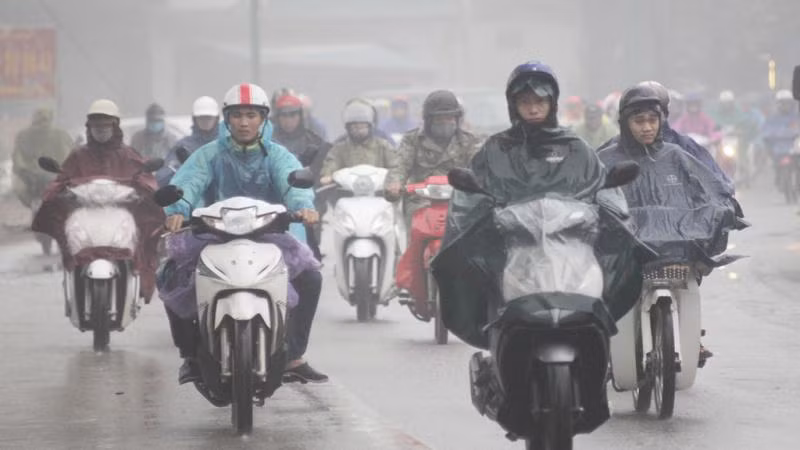 Từ trưa nay, 6/4, Bắc bộ chuyển lạnh kèm mưa giông rải rác do không khí lạnh tràn xuống
