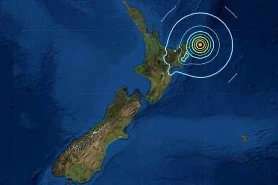 Vị trí xảy ra trận động đất gây cảnh báo sóng thần ở New Zealand