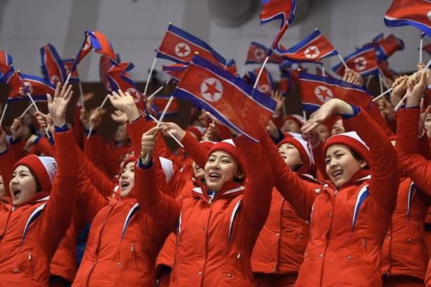 Đội cổ vũ Triều Tiên tại Olympic Pyeongchang năm 2018