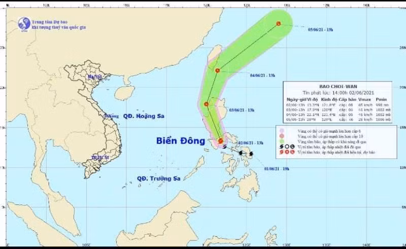 Bão Choi-wan xuất hiện ở miền Trung Phillippines