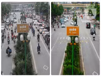[Ảnh] Lạ trước hình ảnh so sánh Hà Nội trước và trong ngày nghỉ lễ