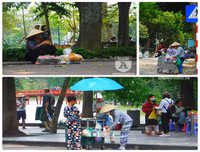 [Ảnh] Hà Nội: Những phận người nhọc nhằn mưu sinh trong dịp nghỉ lễ