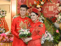 [ẢNH] Dàn cầu thủ giản dị tới chung vui với Duy Mạnh trong lễ ăn hỏi