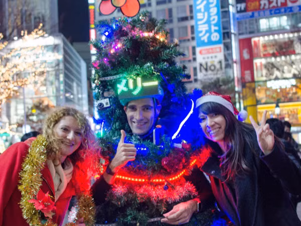 Đóng giả cây thông Noel ảnh 1