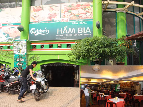 Tầng hầm thành quán ăn, xe tràn ra hè phố ảnh 1