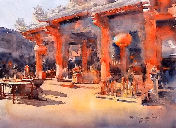 217 tác phẩm tham gia Triển lãm tranh màu nước Quốc tế lần thứ 2 ảnh 2