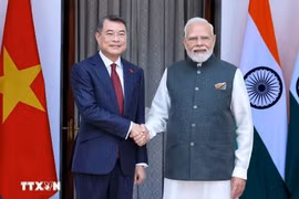 Thủ tướng Lê Minh Hưng gặp Thủ tướng Ấn Độ Narendra Modi