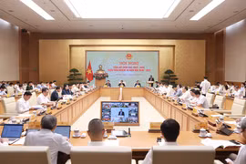 Các đại biểu dự Hội nghị tại điểm cầu trung tâm.